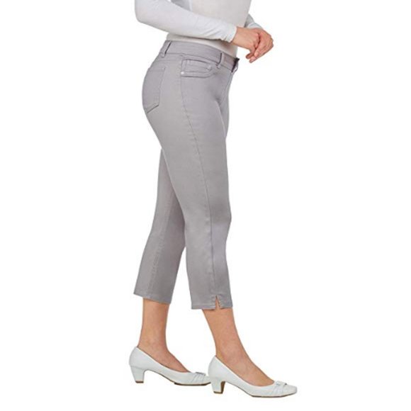 Nygard Collection Sateen Pull-On Skinny Capris - Picture 2 of 4